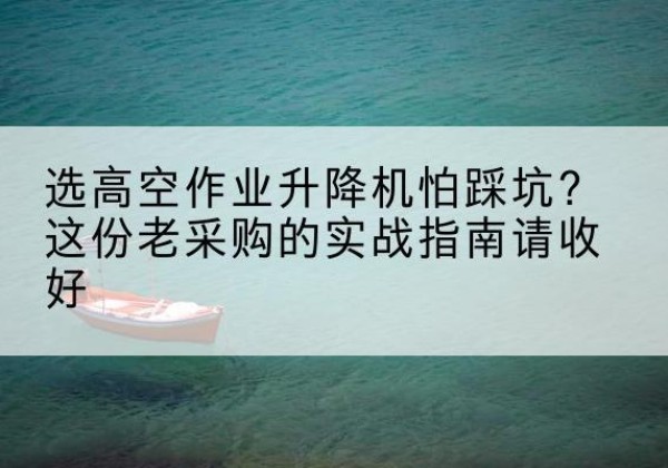定边高空作业升降机厂家推荐-选高空作业升降机怕踩坑？这份老采购的实战指南请收好